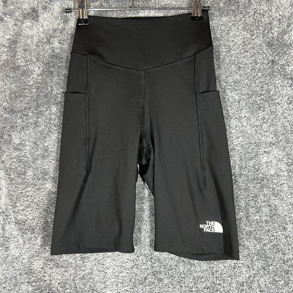 The North Face Shorts Womens Small Black High Rise Pocket Bike Running Athletic